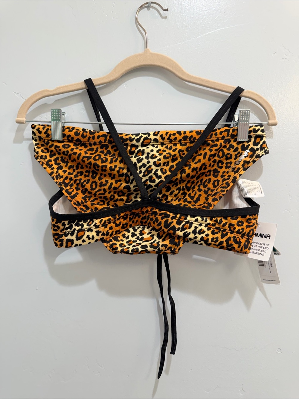 Slix Australia Leopard Print Athletic 2 Piece Swimsuit Set Stamina Aus 10 /US 6 - Picture 4 of 16